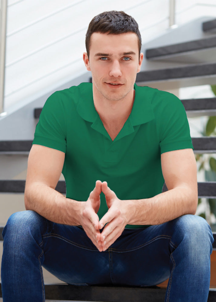 Ruffty Forest Green Collar T-shirt