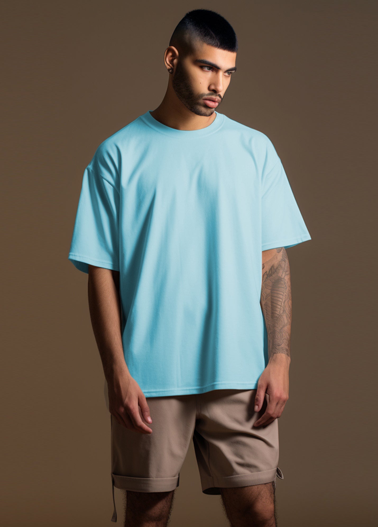 Ruffty Ice Blue Oversized T-shirt