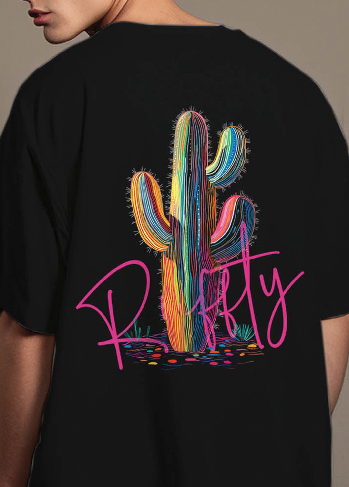 Cactus Ruffty Oversized T-shirts