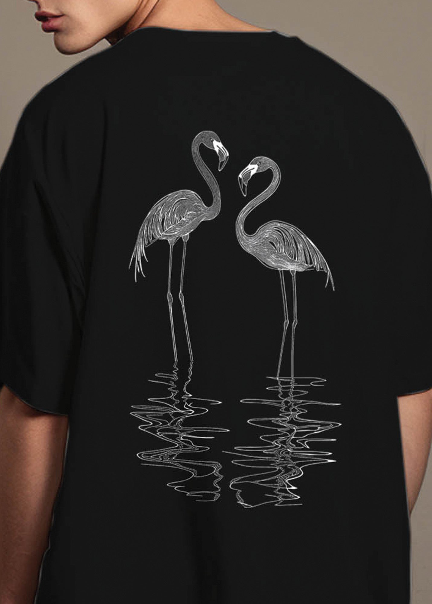 Flamingo's Ruffty Oversized T-shirts
