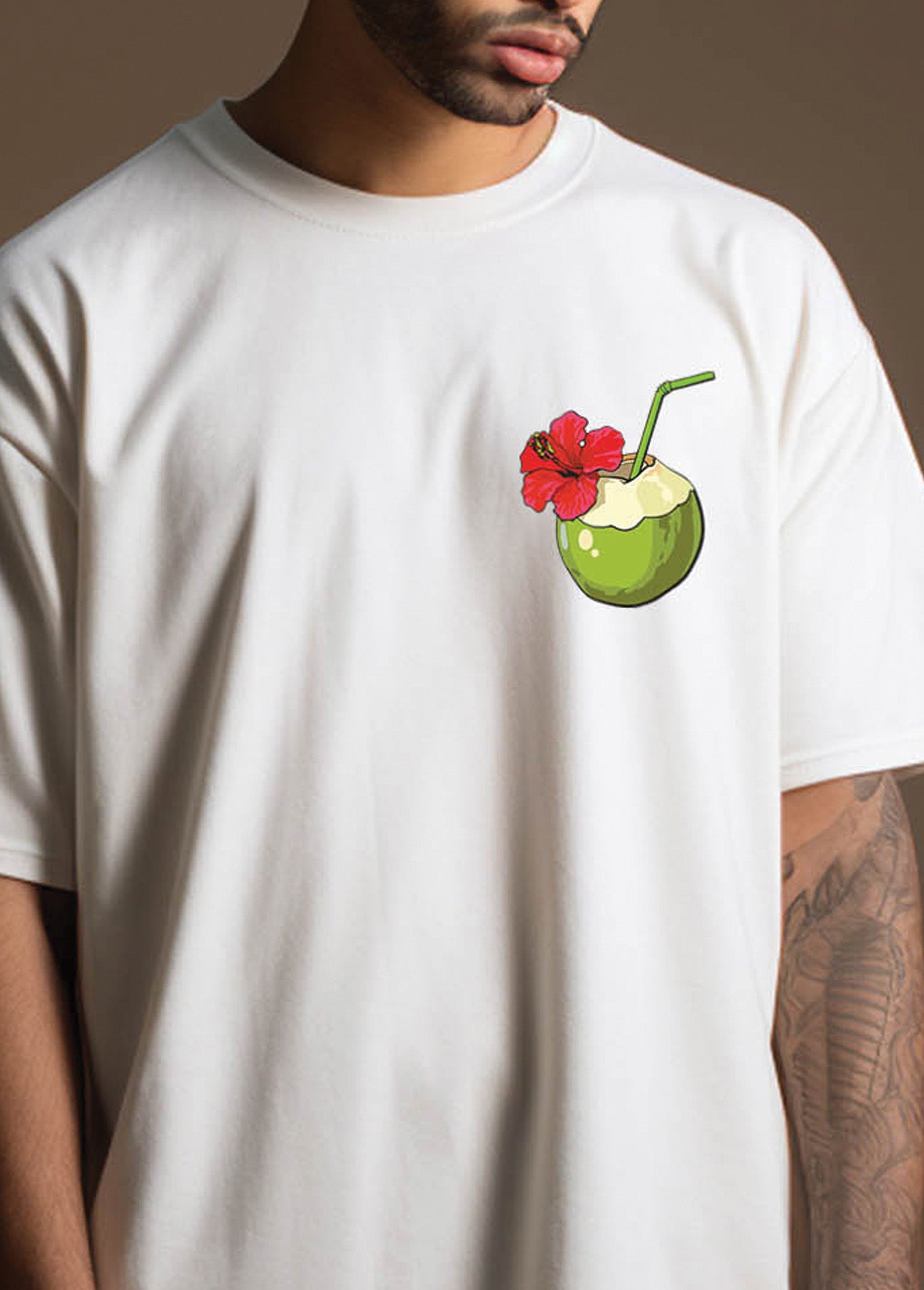Hawaii Coconut Ruffty Oversized T-shirts