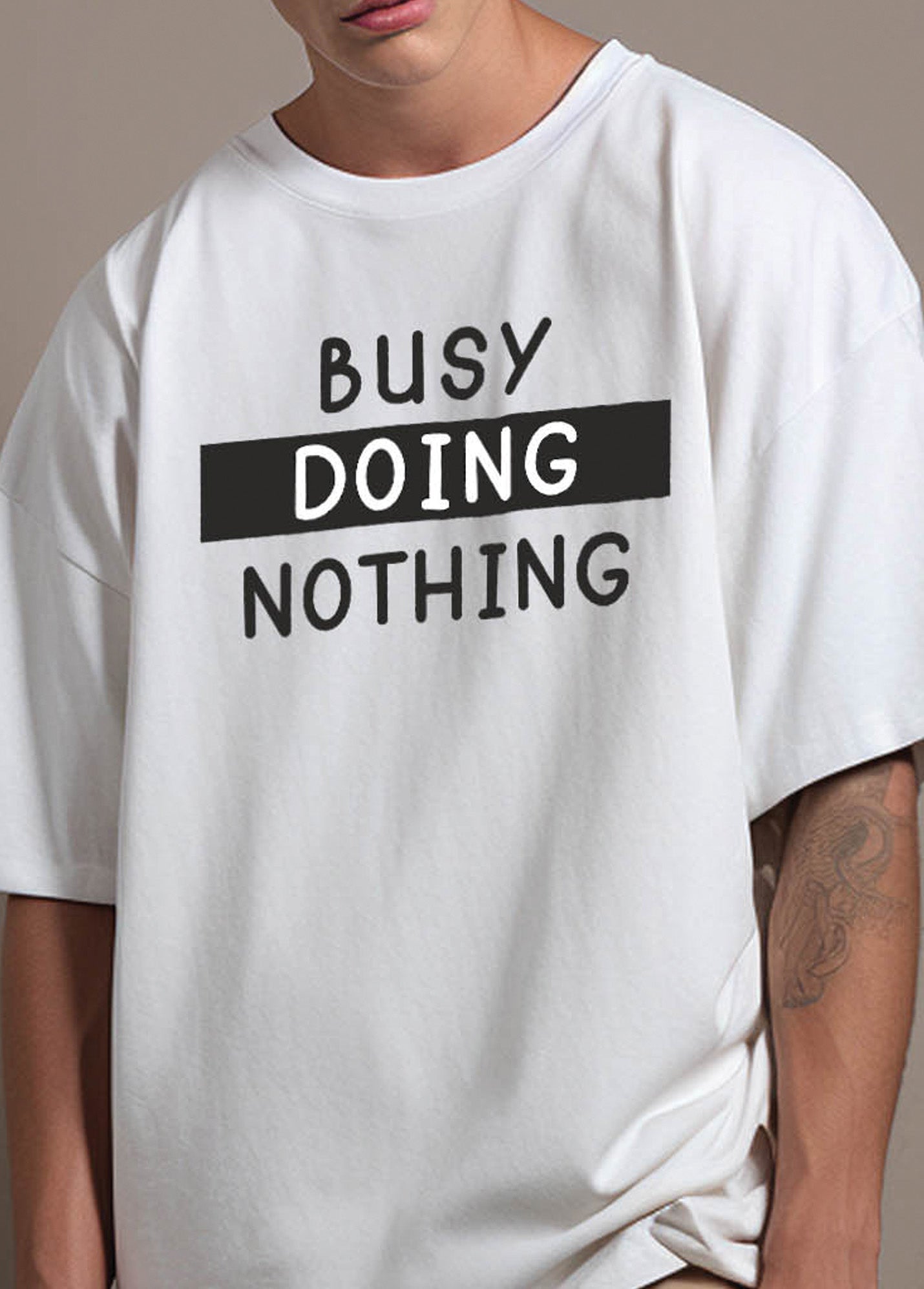 Busy Doing Nothing Ruffty Oversized T-shirts