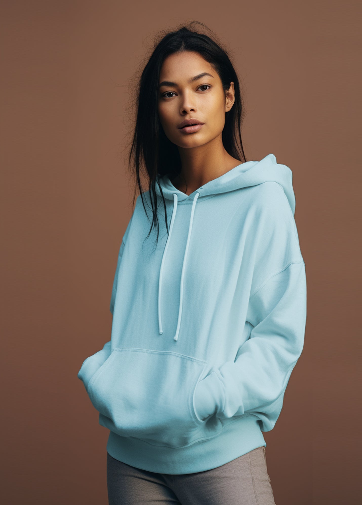 Ruffty Arctic Womens Hoodie - Ice Blue