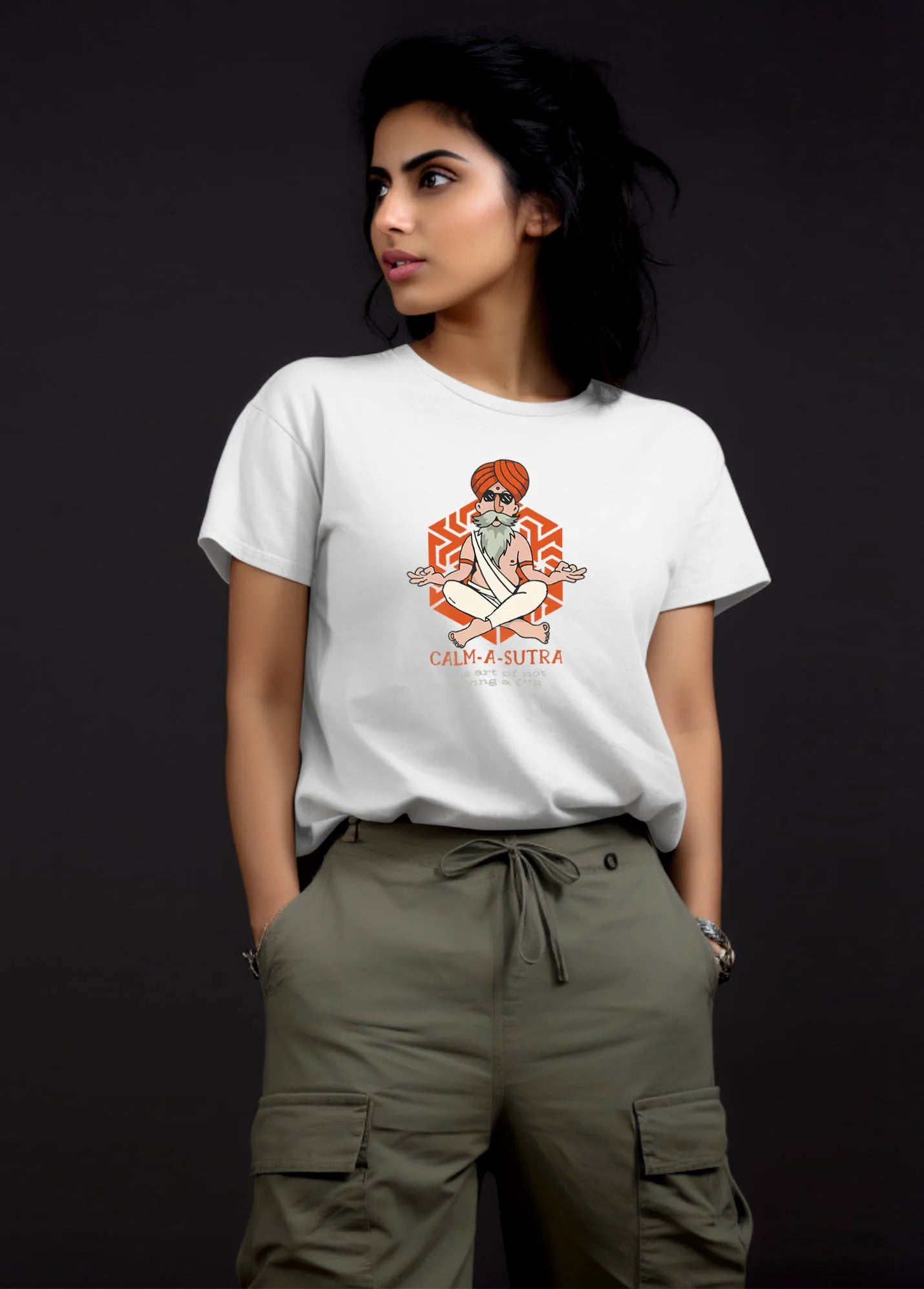 Calm-A-Sutra Ruffty Printed T-shirt Women's