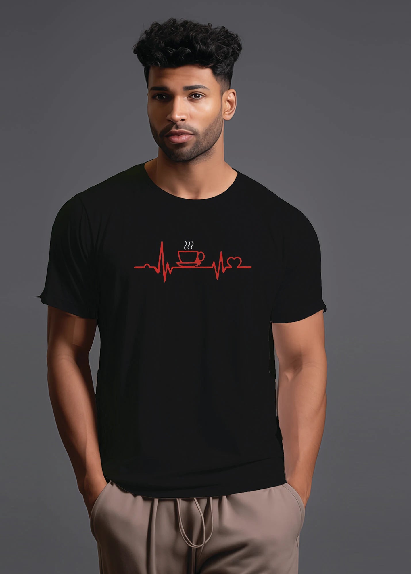 Coffee Heartbeat Ruffty T-shirt