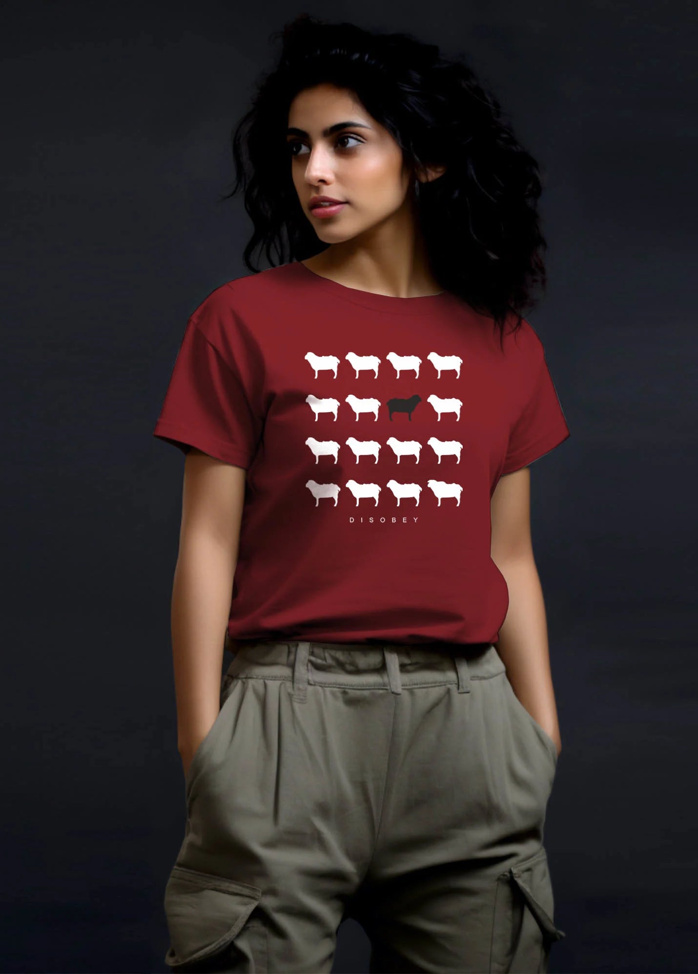 Disobey Ruffty Printed T-shirt Women's