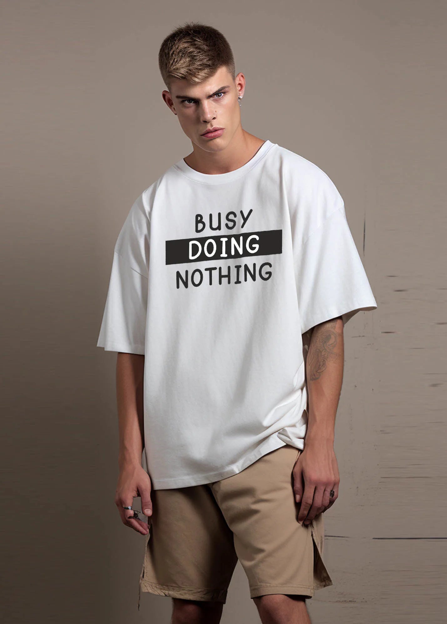 Busy Doing Nothing Ruffty Oversized T-shirts