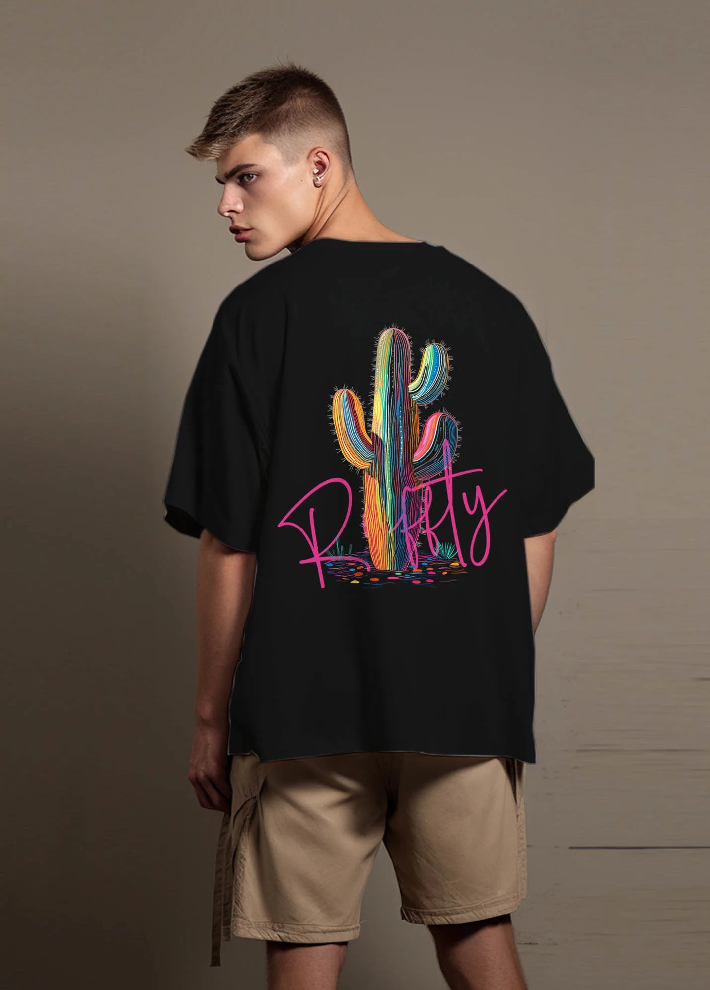 Cactus Ruffty Oversized T-shirts