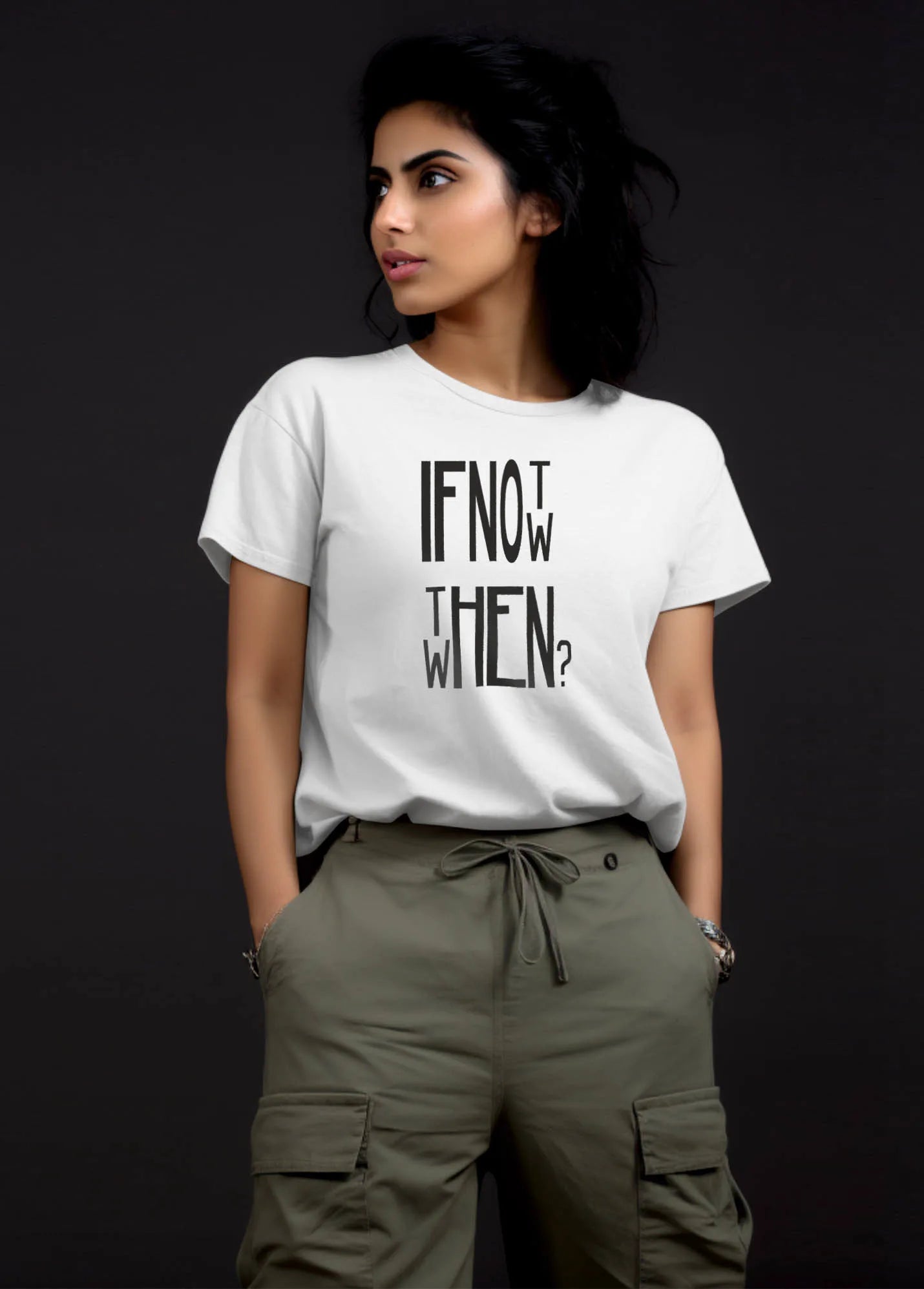 If Not Now Then When Ruffty Printed T-shirt Women's