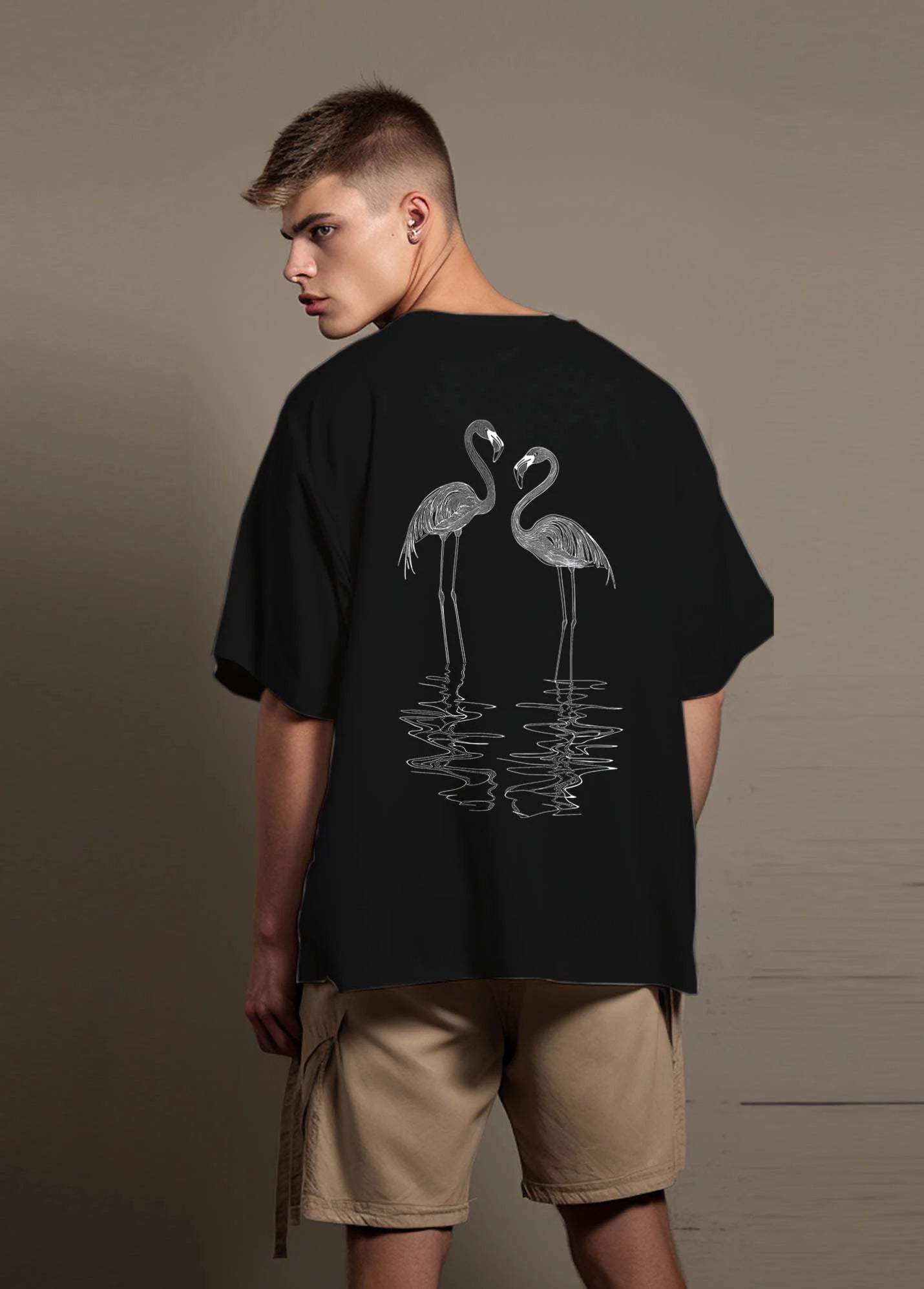 Flamingo's Ruffty Oversized T-shirts
