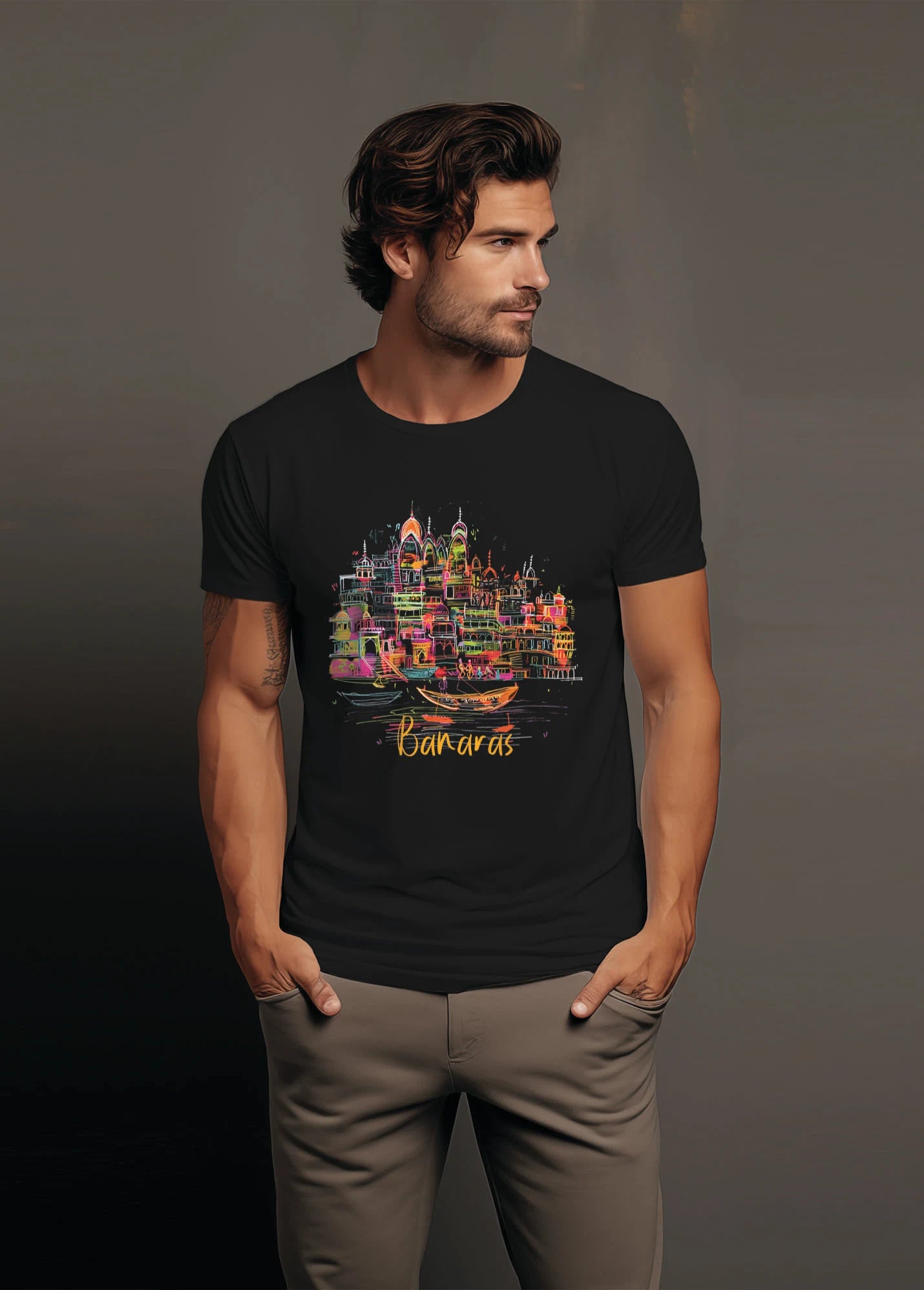 Banaras Assi Ghat Ruffty T-shirt