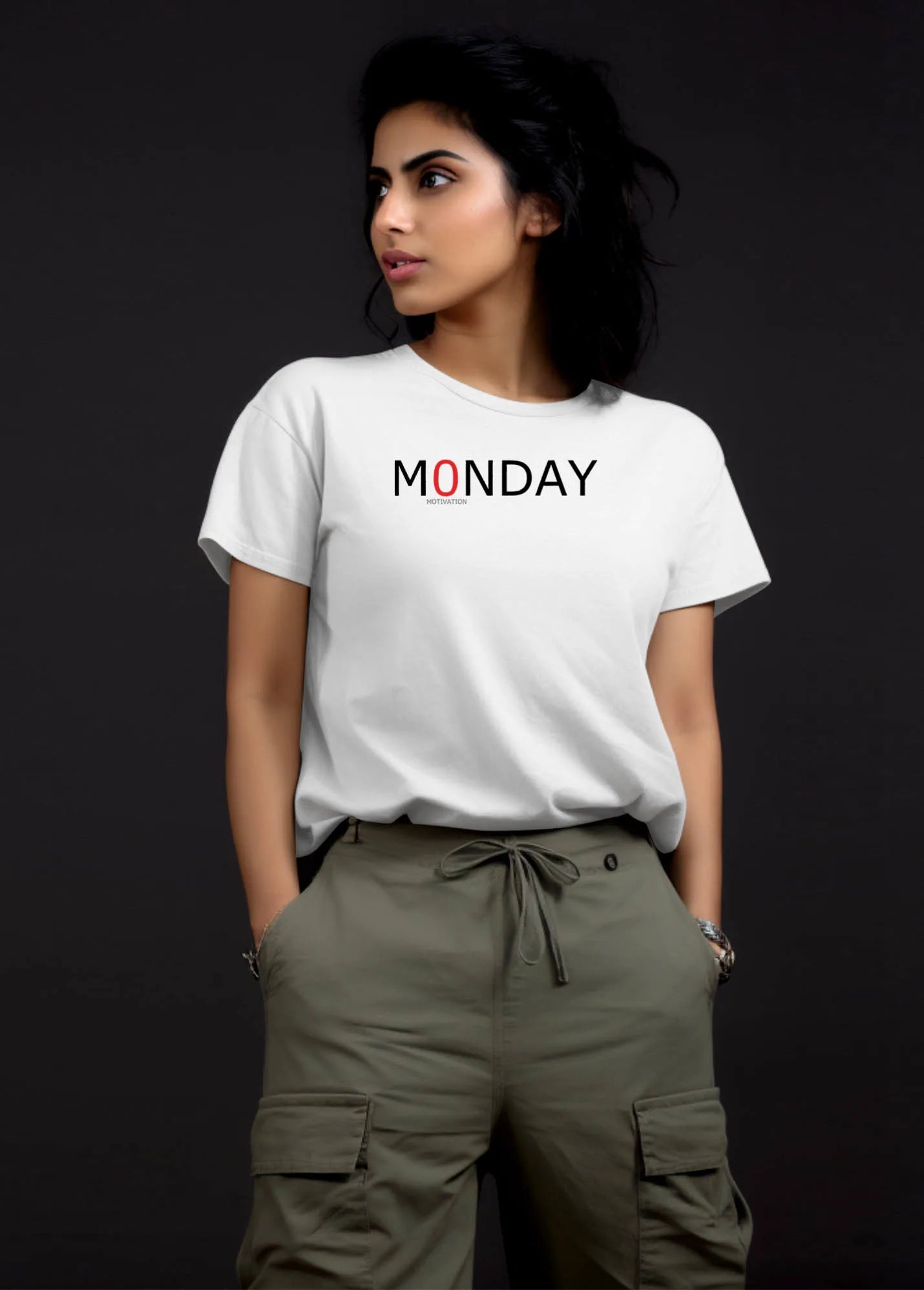 Monday Motivation Ruffty Printed T-shirt Women's